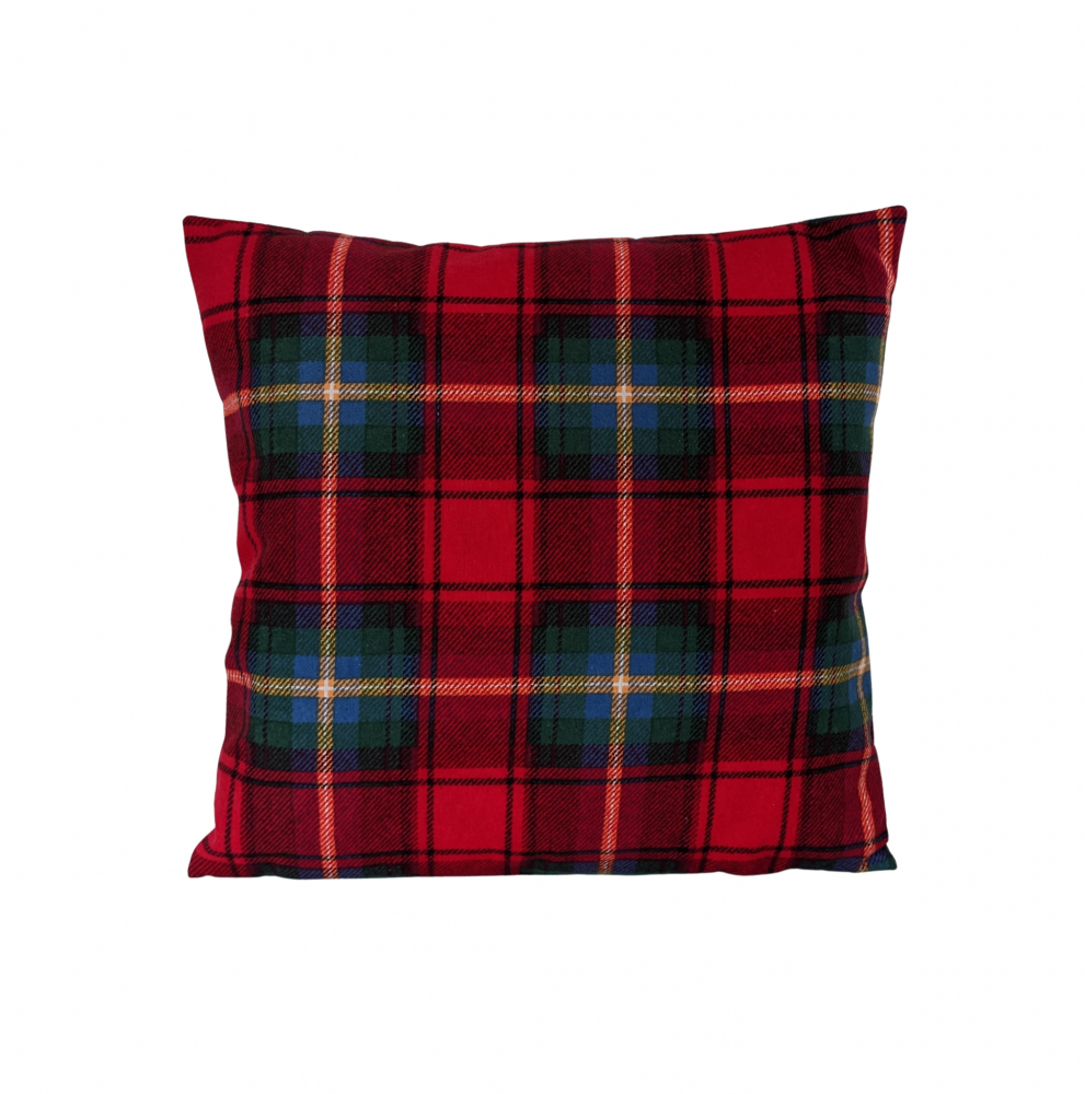 Green Tartan Stag/Deer and Christmas Tree Cushion Cover 16&34