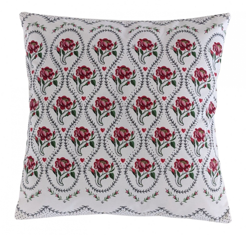 Cushion Cover in Cath Kidston Scalloped Cherished Rose 16''