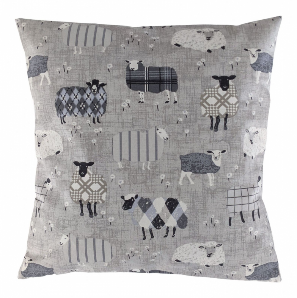 Cushion Cover in iLiv Baa Baa Sheep Grey 14'' 16'' 18'' 20'' 22'' 24'' 26''