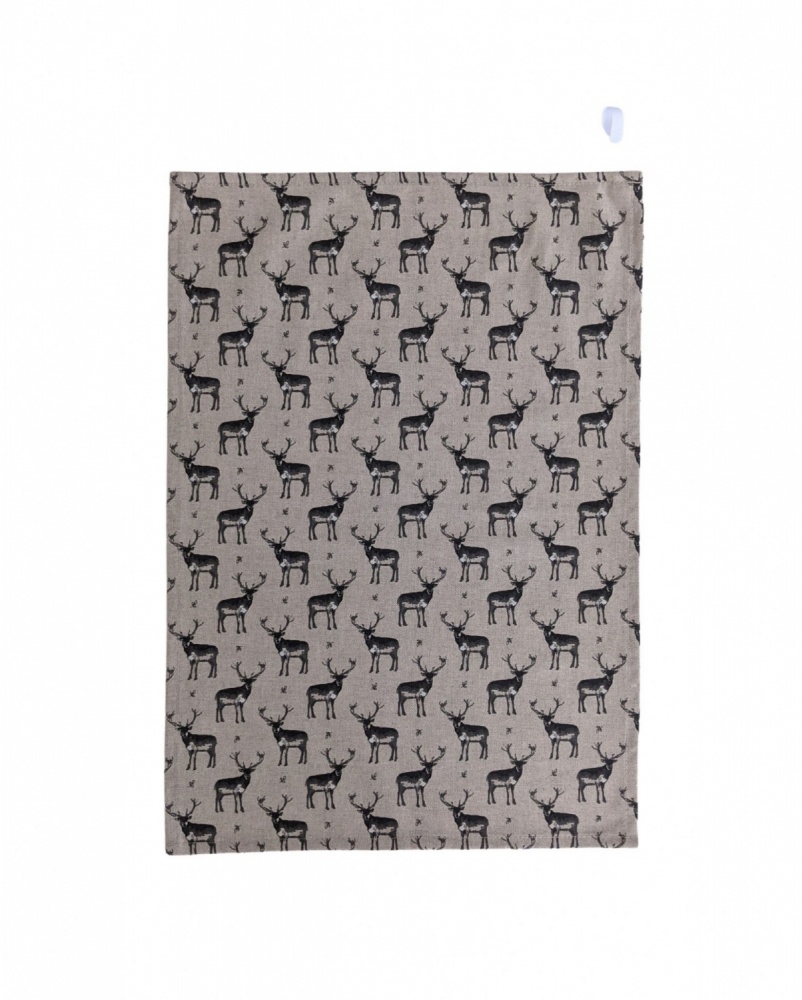 Grey Stag Linen Look Tea Towel