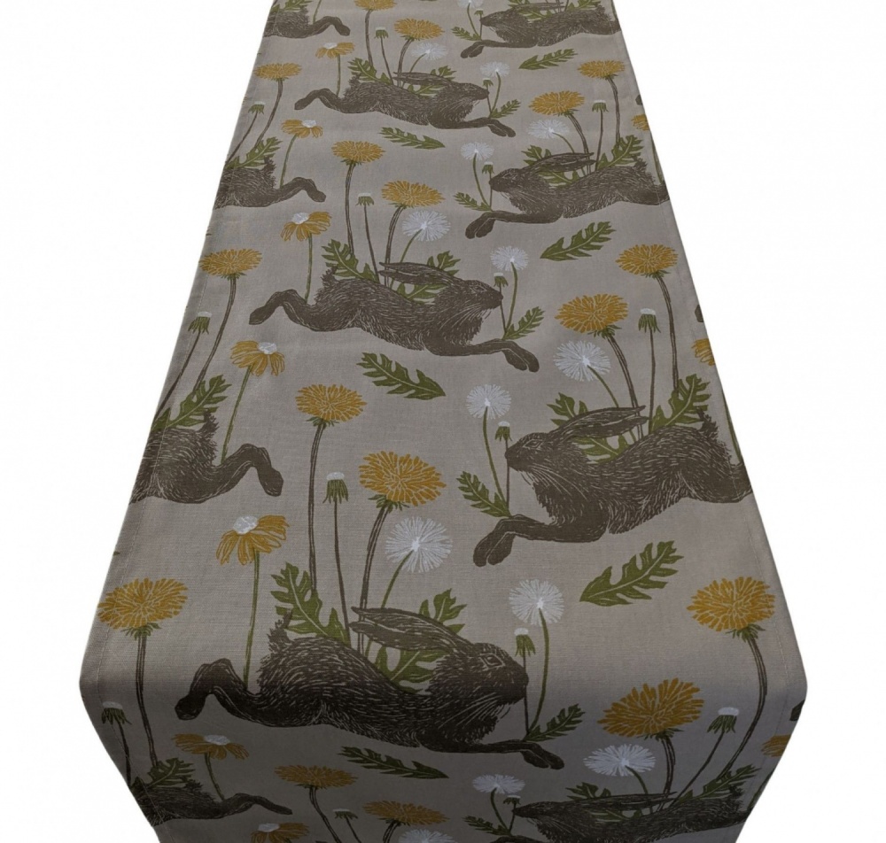 Yellow March Spring Hare Table Runner