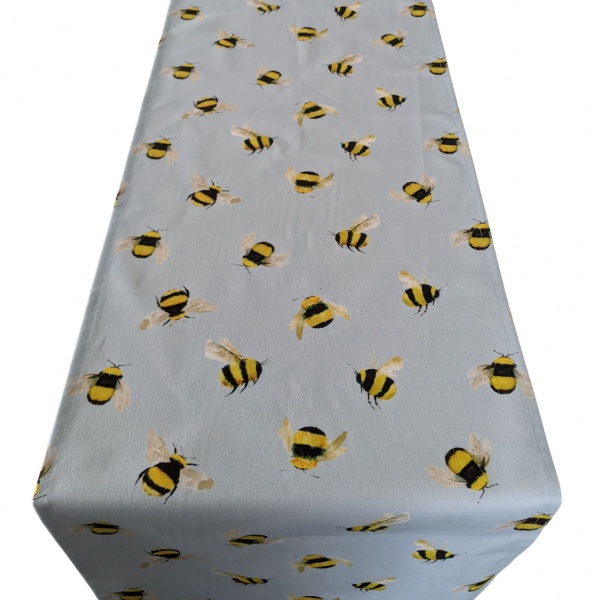 Light Blue Bumble Bee Table Runner 100-250cm