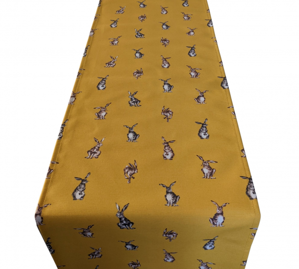 Mustard Yellow Spring Hare Table Runner 100-250cm
