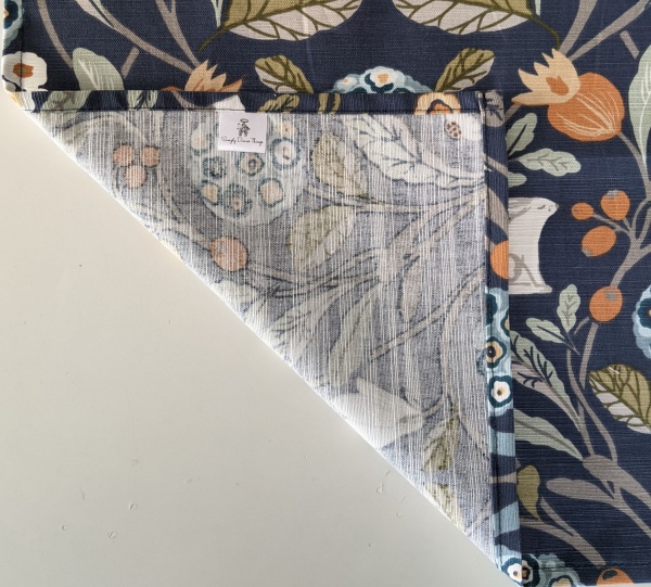 Navy Blue and Orange Rabbits Table Runner 100-250cm