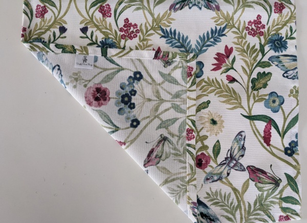 Purple and Blue Botanical Butterfly Table Runner 100-250cm