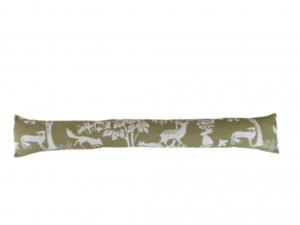 Sage Green Woodland Animals Draught Excluder