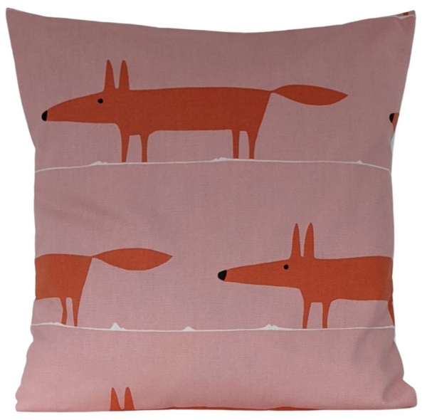 Scion Midi Mr Fox Orange Pink Cushion Cover 14'' 16'' 18'' 20''