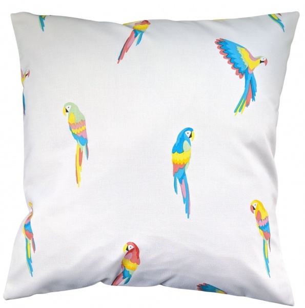 Tropical Parrot Cushion 16''