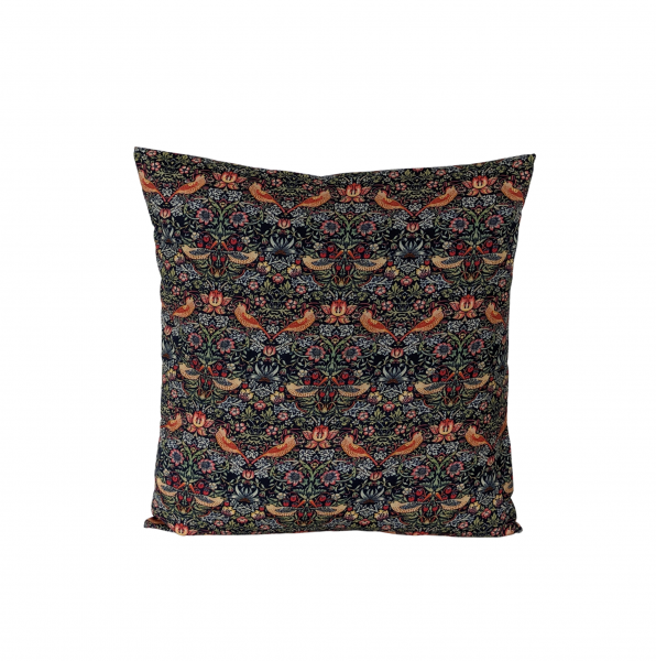 William Morris Strawberry Thief Navy Blue Cushion Cover 14'' 16'' 18'' 20'' 22'' 24'' 26''